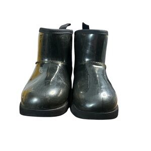 UGG Classic Mini II Black Clear Rubber Rain Boots Waterproof KIDS Size: 4